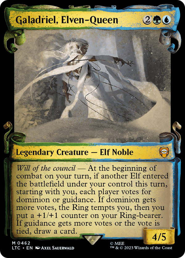 Galadriel, Elven-Queen (Showcase Scrolls) (LTC-462) - Tales of Middle-earth Commander: (Showcase) Foil
