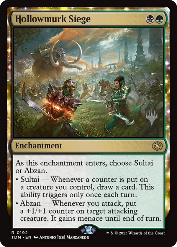 Hollowmurk Siege (PPTDM-192) - Promo Pack: Tarkir: Dragonstorm: (enchantment) Foil