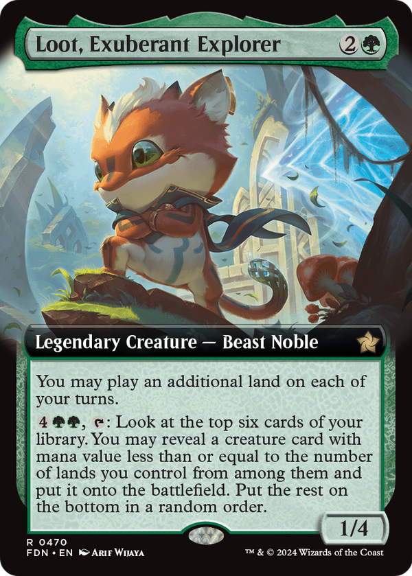 Loot, Exuberant Explorer (Extended Art) (FDN-470) - Foundations: (Extended Art) Foil