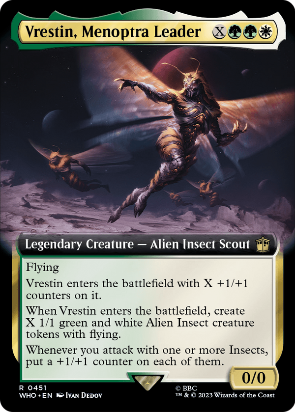 Vrestin, Menoptra Leader (Extended Art) (WHO-451) - Doctor Who: (Extended Art) Foil