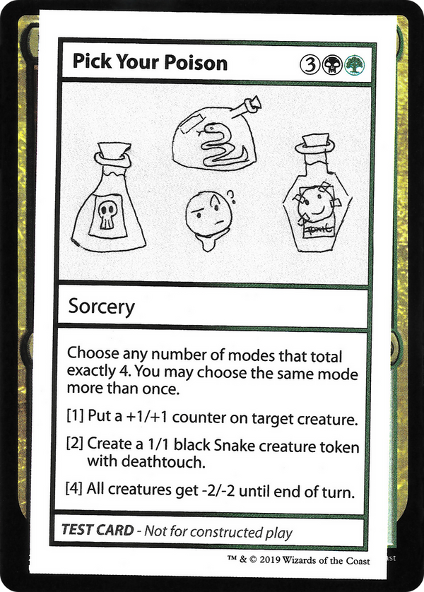 Pick Your Poison (No PW Symbol) (CMB1-) - Mystery Booster Playtest Cards 2021