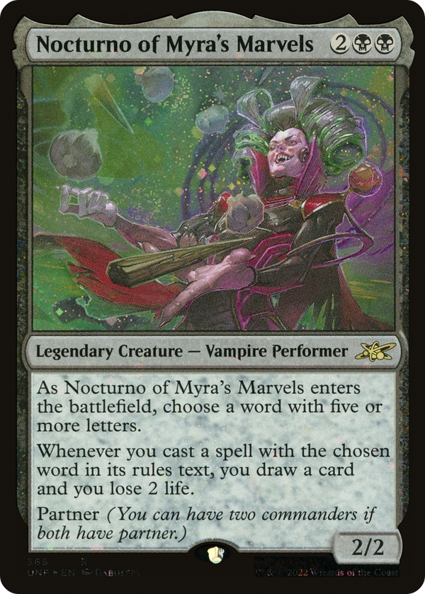 Nocturno of Myra's Marvels (Galaxy Foil) (UNF-368) - Unfinity Foil