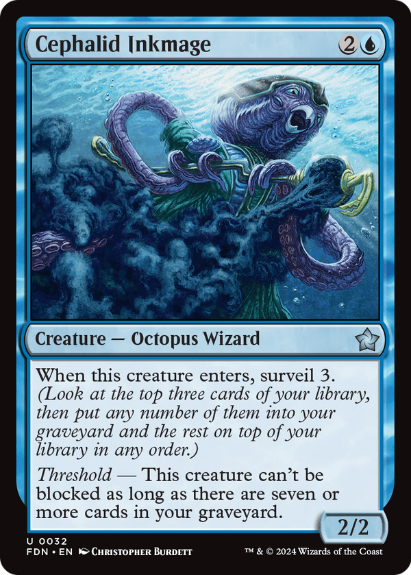 Cephalid Inkmage (FDN-032) - Foundations Foil