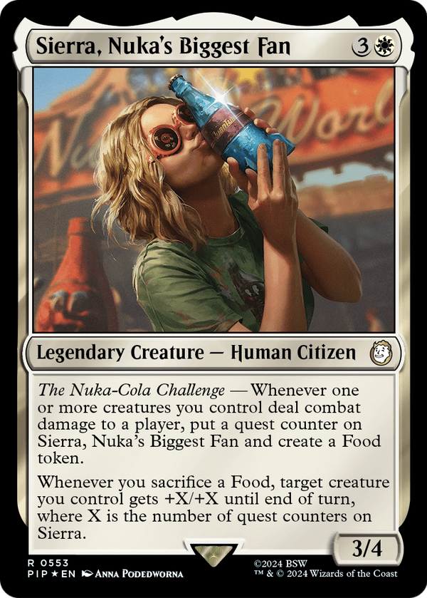 Sierra, Nuka's Biggest Fan (Surge Foil) (PIP-553) - Fallout Foil