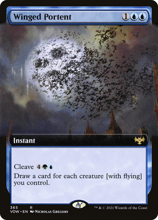 Winged Portent (Extended Art) (VOW-365) - Innistrad: Crimson Vow: (Extended Art) Foil