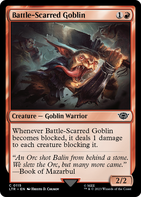 Battle-Scarred Goblin (LTR-115) - The Lord of the Rings: Tales of Middle-earth Foil