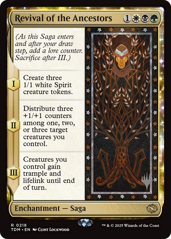 Revival of the Ancestors (PPTDM-218) - Promo Pack: Tarkir: Dragonstorm: (enchantment) Foil