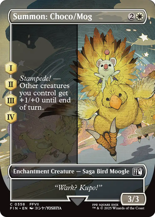Summon: Choco/Mog (Borderless) (FIN-358) - FINAL FANTASY: (enchantment)