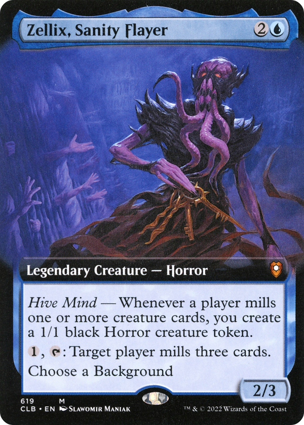 Zellix, Sanity Flayer (Extended Art) (CLB-619) - Commander Legends: Battle for Baldur's Gate: (Extended Art)
