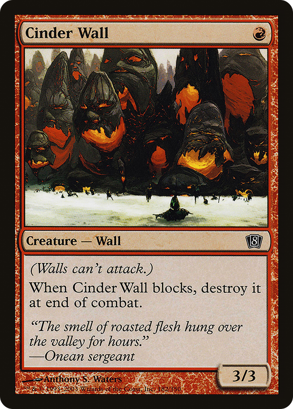 Cinder Wall (8ED-182) - 8th Edition Foil