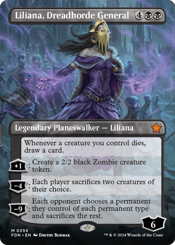 Liliana, Dreadhorde General (Borderless) (FDN-359) - Foundations