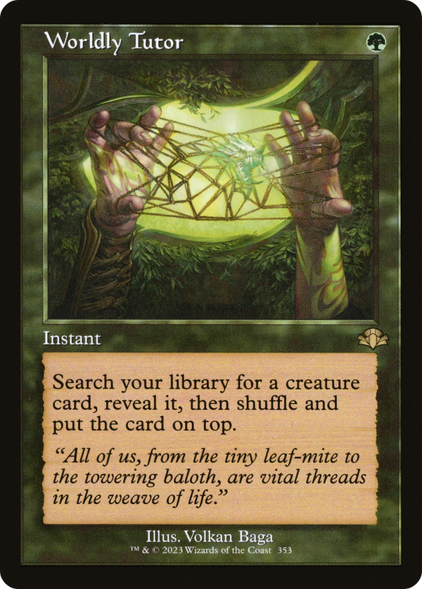 Worldly Tutor (Retro Frame) (DMR-353) - Dominaria Remastered Foil