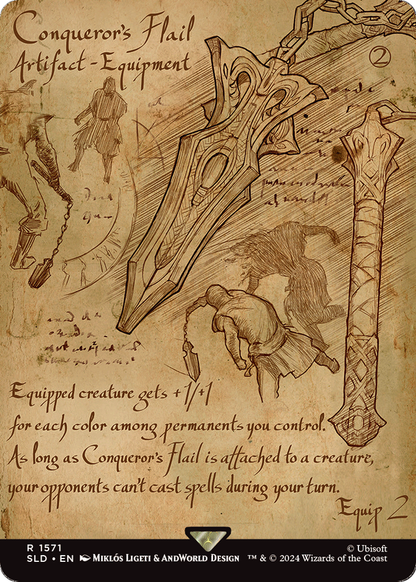 Conqueror's Flail (SLD-1571) - Secret Lair Drop (Borderless) Foil