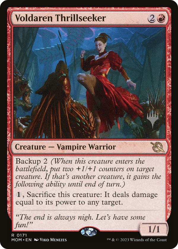 Voldaren Thrillseeker (PPMOM-171) - March of the Machine Promos Foil
