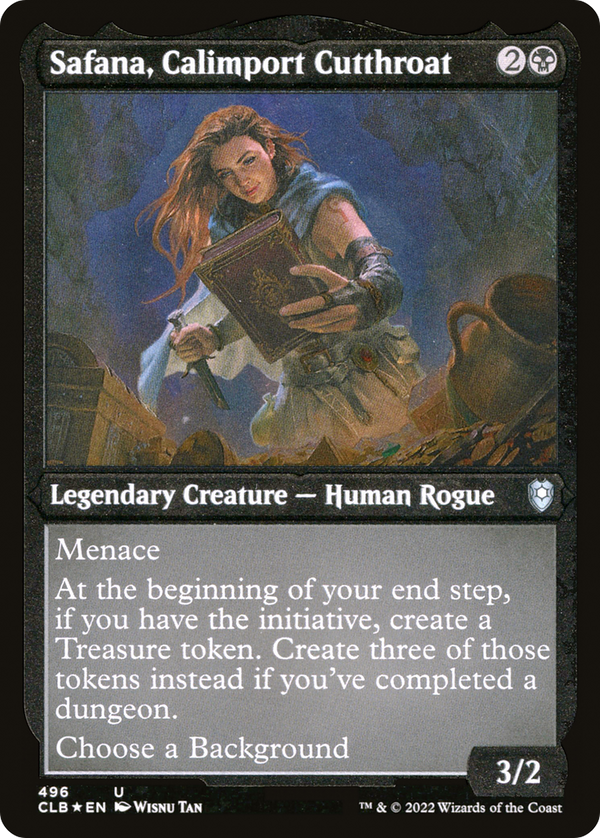 Safana, Calimport Cutthroat (Foil Etched) (CLB-496) - Commander Legends: Battle for Baldur's Gate Foil