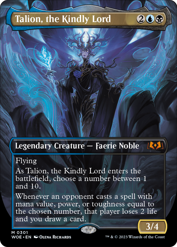 Talion, the Kindly Lord (Borderless) (WOE-301) - Wilds of Eldraine Foil