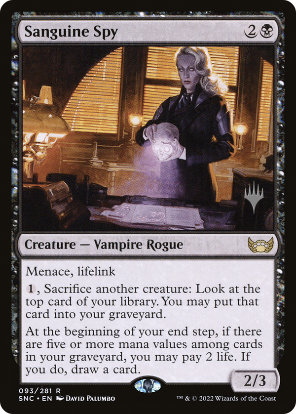 Sanguine Spy (PPSNC-093) - Streets of New Capenna Promos Foil