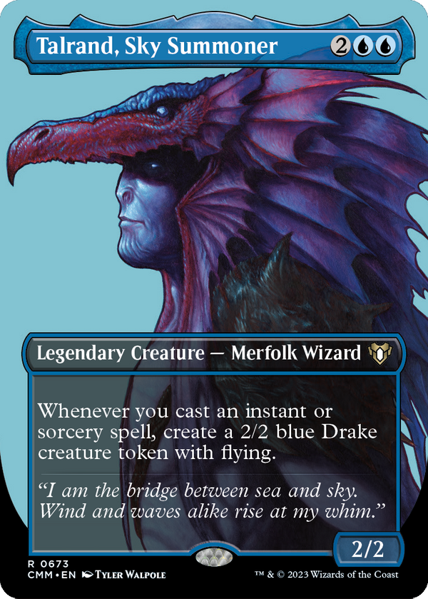 Talrand, Sky Summoner (Borderless) (CMM-673) - Commander Masters