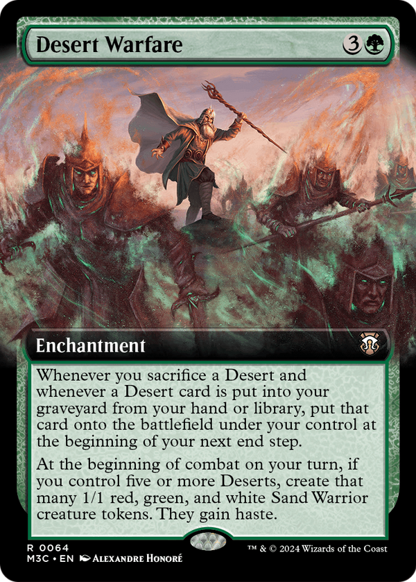 Desert Warfare (Extended Art) (M3C-064) - Modern Horizons 3 Commander: (Extended Art)