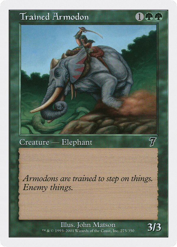 Trained Armodon (7ED-275) - 7th Edition Foil