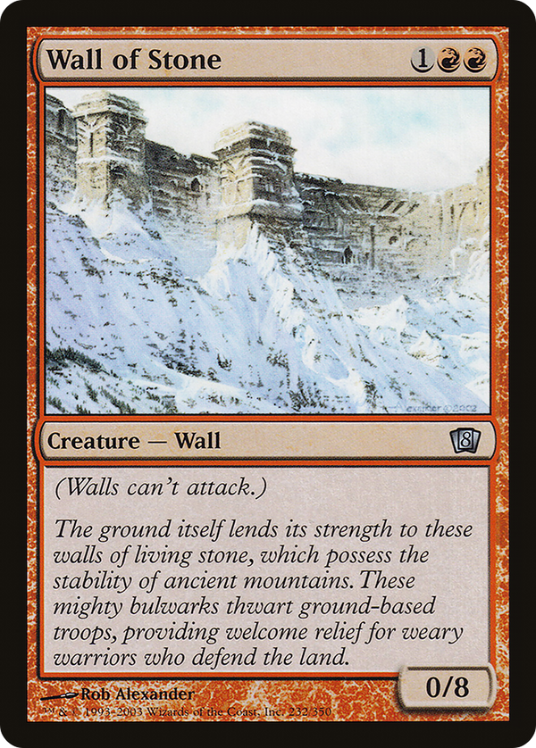 Wall of Stone (8ED-232) - 8th Edition