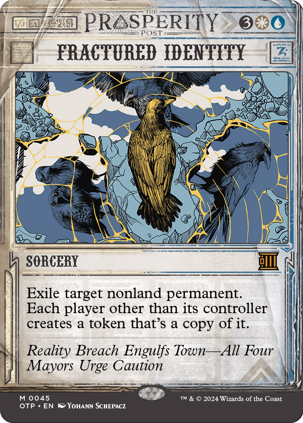 Fractured Identity (OTP-045) - Breaking News: (Showcase) (Borderless) Foil