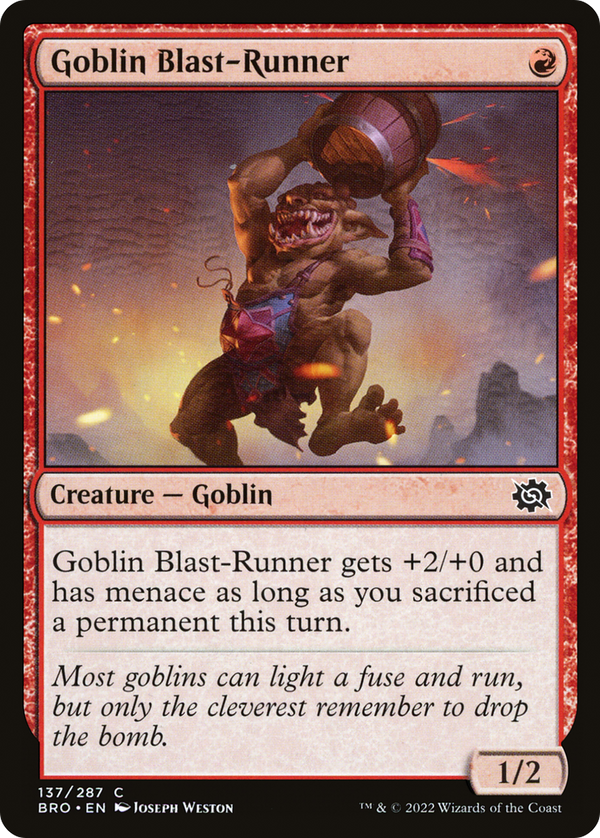 Goblin Blast-Runner (BRO-137) - The Brothers' War Foil