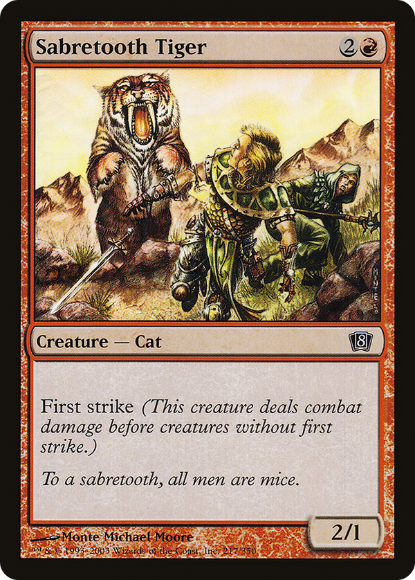 Sabretooth Tiger (8ED-217) - 8th Edition Foil