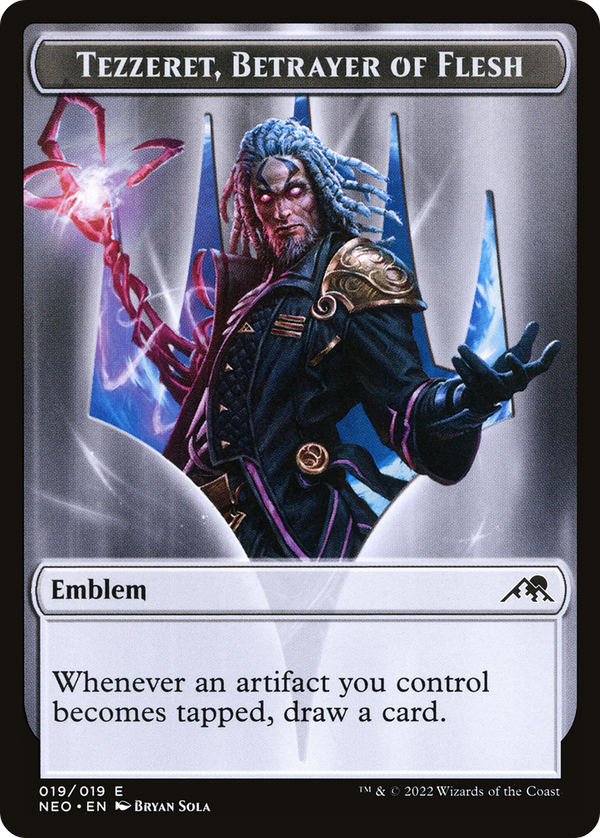 Tezzeret, Betrayer of Flesh Emblem (TNEO-019) - Kamigawa: Neon Dynasty Tokens