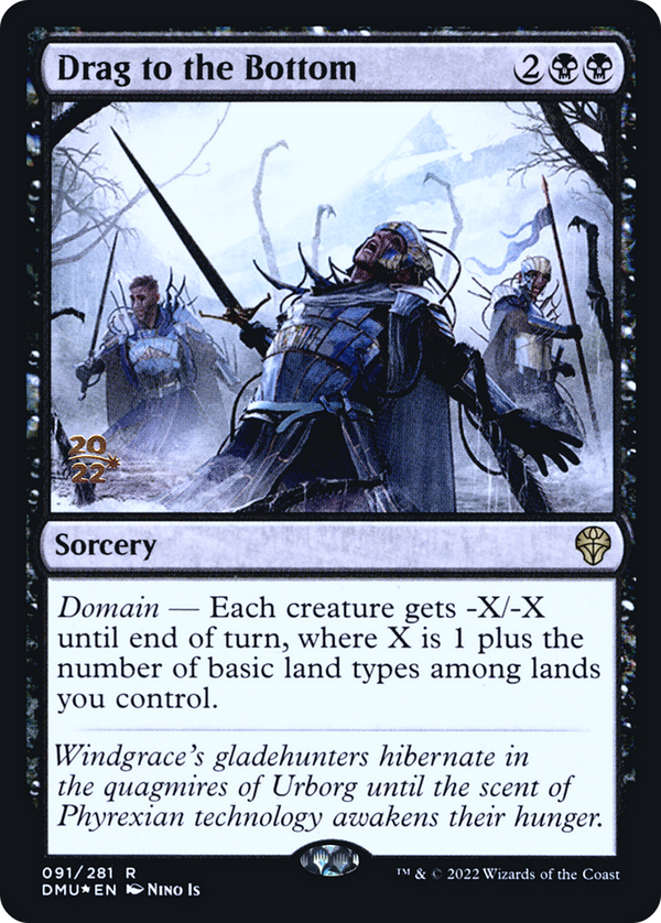 Drag to the Bottom (PRE-091) - Dominaria United Promos Foil