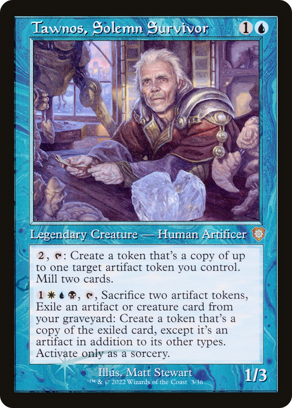Tawnos, Solemn Survivor (Retro Frame) (BRC-003) - The Brothers' War Commander Foil