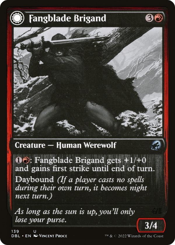 Fangblade Brigand (DBL-139) - Innistrad: Double Feature: (Double Faced Transform)