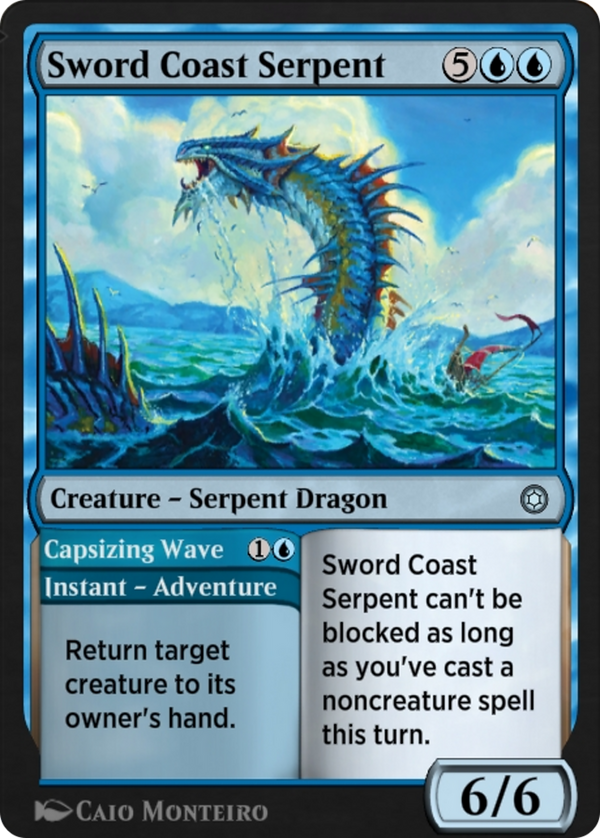 Sword Coast Serpent // Capsizing Wave (HBG-134) - Alchemy Horizons: Baldur's Gate