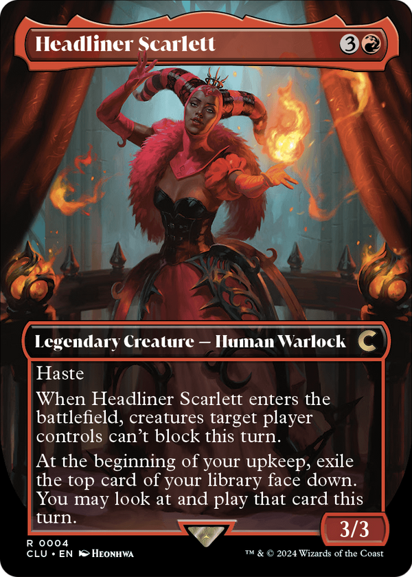 Headliner Scarlett (Borderless) (CLU-004) - Ravnica: Clue Edition