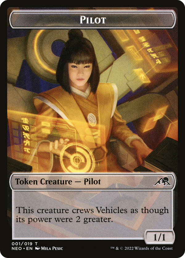 Pilot Token (NEO-001) - Kamigawa: Neon Dynasty Tokens