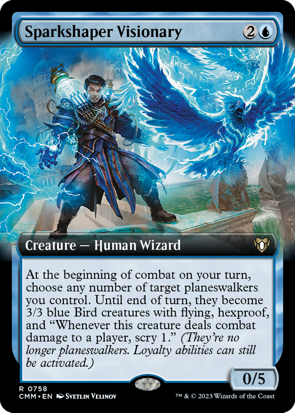 Sparkshaper Visionary (Extended Art) (CMM-758) - Commander Masters: (Extended Art)