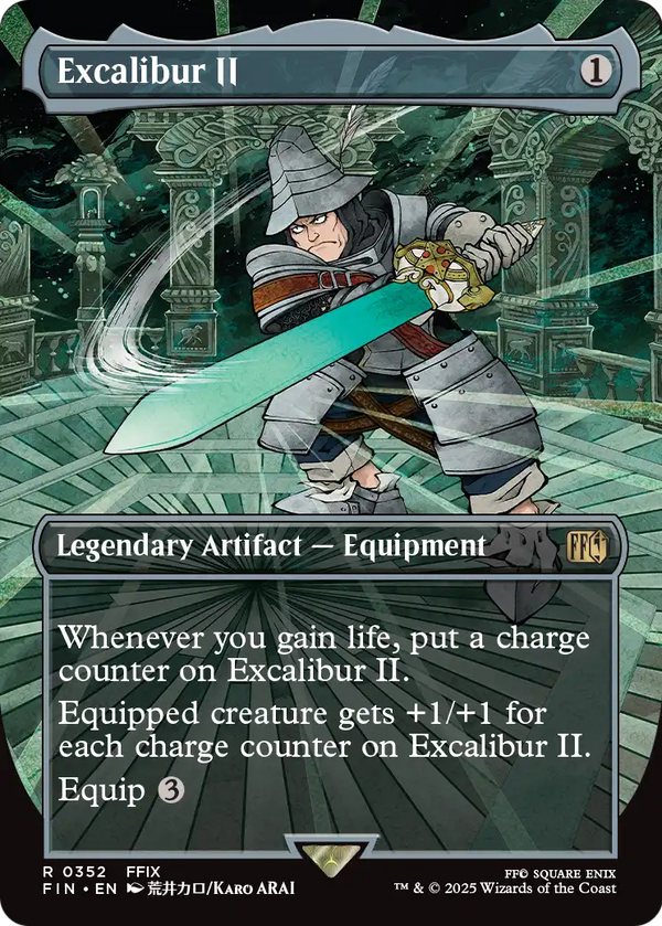 Excalibur II (Borderless) (FIN-352) - FINAL FANTASY Foil