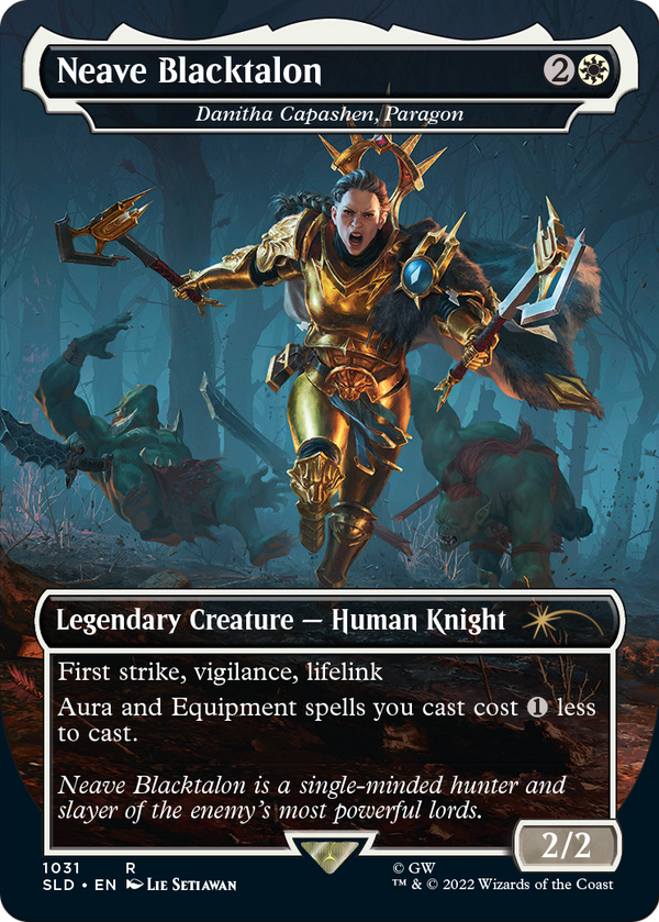 Neave Blacktalon - Danitha Capashen, Paragon (Borderless) (SLD-1031) - Secret Lair Drop / Neave Blacktalon (Borderless) Foil