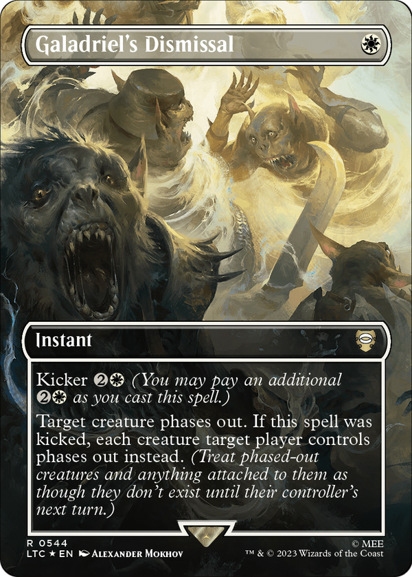 Galadriel's Dismissal (Borderless) (Surge Foil) (LTC-544) - Tales of Middle-earth Commander Foil