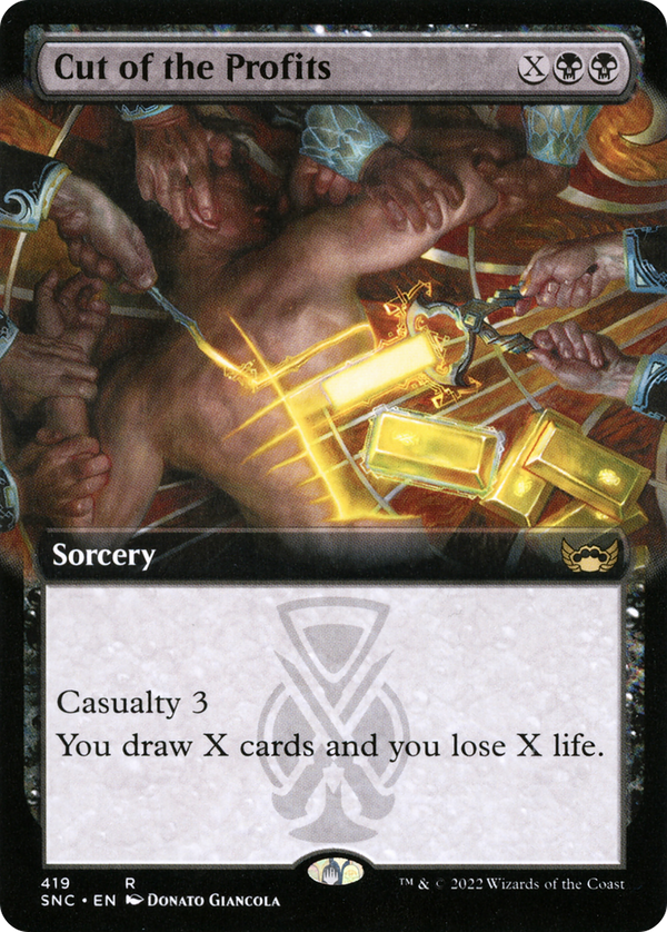 Cut of the Profits (Extended Art) (SNC-419) - Streets of New Capenna: (Extended Art) Foil