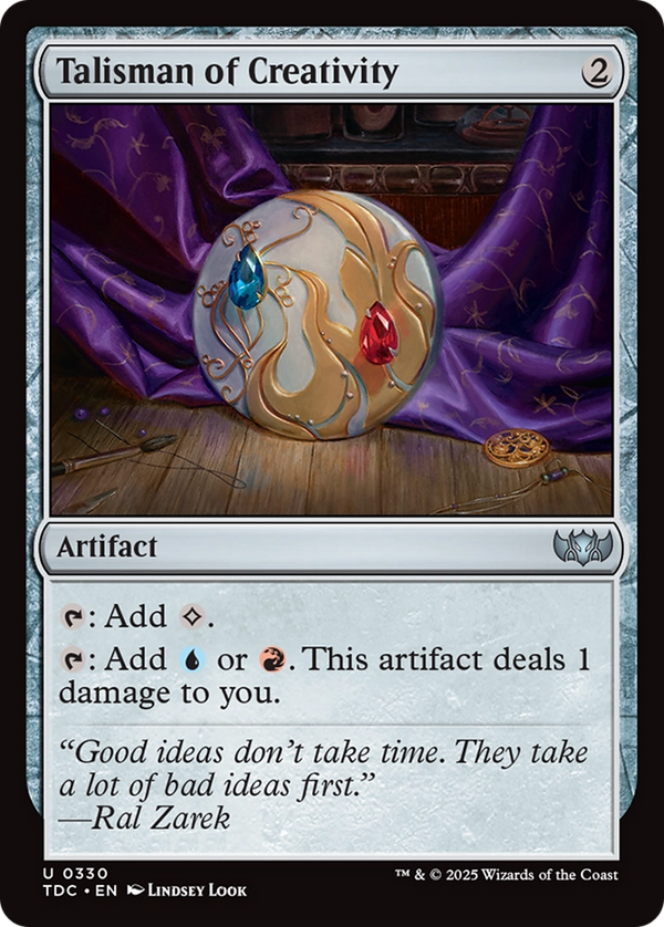Talisman of Creativity (TDC-330) - Commander: Tarkir: Dragonstorm