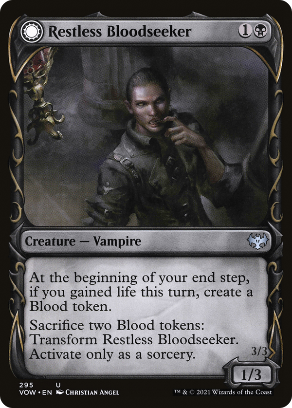 Restless Bloodseeker (Showcase) (VOW-295) - Innistrad: Crimson Vow: (Showcase, Double Faced Transform)