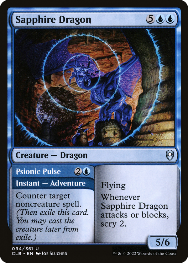 Sapphire Dragon (CLB-094) - Commander Legends: Battle for Baldur's Gate