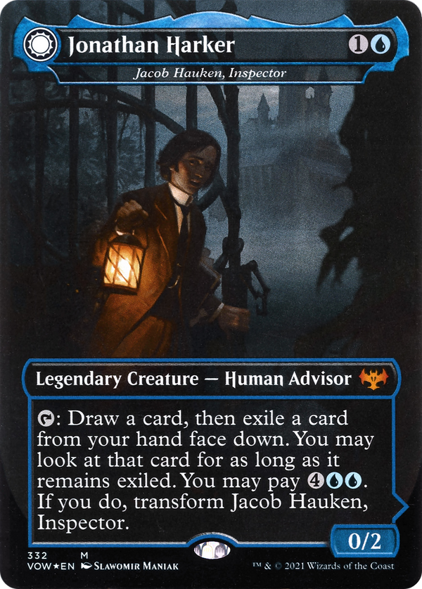 Jonathan Harker - Jacob Hauken, Inspector (VOW-332) - Innistrad: Crimson Vow: (Double Faced Transform) (Borderless)