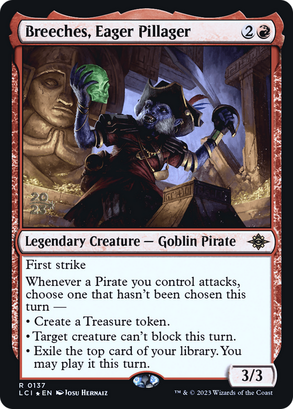 Breeches, Eager Pillager (PRE-137) - The Lost Caverns of Ixalan Promos Foil