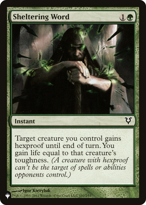 Sheltering Word (LIST-AVR-192) - The List