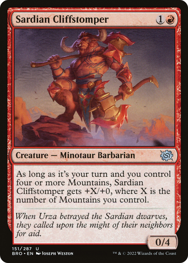 Sardian Cliffstomper (BRO-151) - The Brothers' War