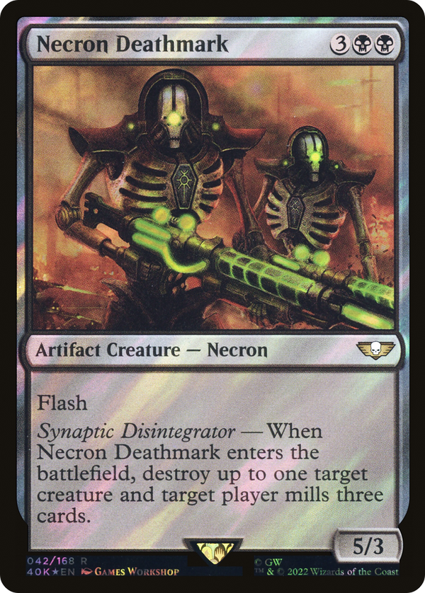 Necron Deathmark (Surge Foil) (40K-042) - Warhammer 40,000 Commander Foil