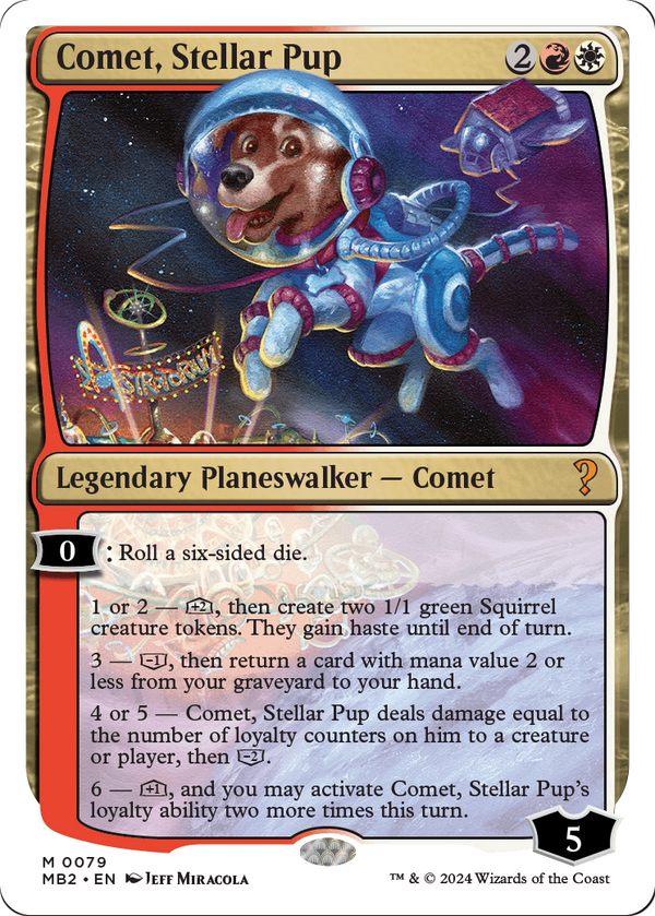 Comet, Stellar Pup (White Border) (MB2-079) - Mystery Booster 2