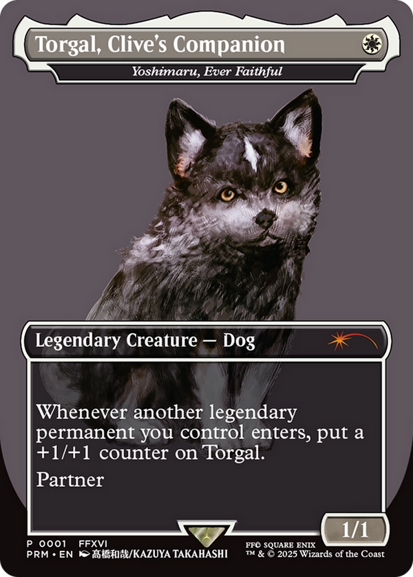 Torgal, Clive's Companion - Yoshimaru, Ever Faithful (MagicCon: Las Vegas 2025) (MFP-001) - MagicFest Cards / Torgal, Clive's Companion (Borderless) Foil